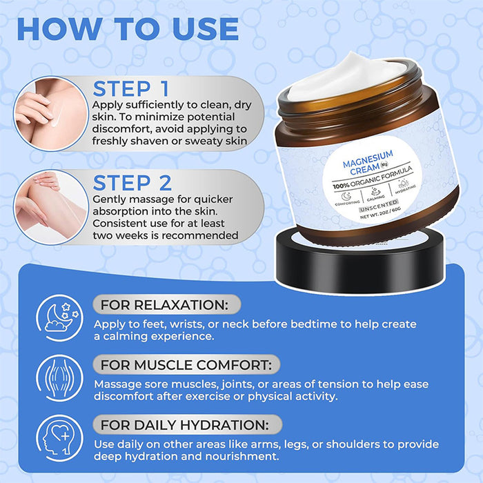 Magnesium Cream for Muscle Relief